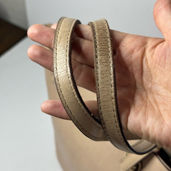 Michael Kors Leather Bag Jet Set Tote Handbag Shoulder Purse Tan - Picture 5 of 13